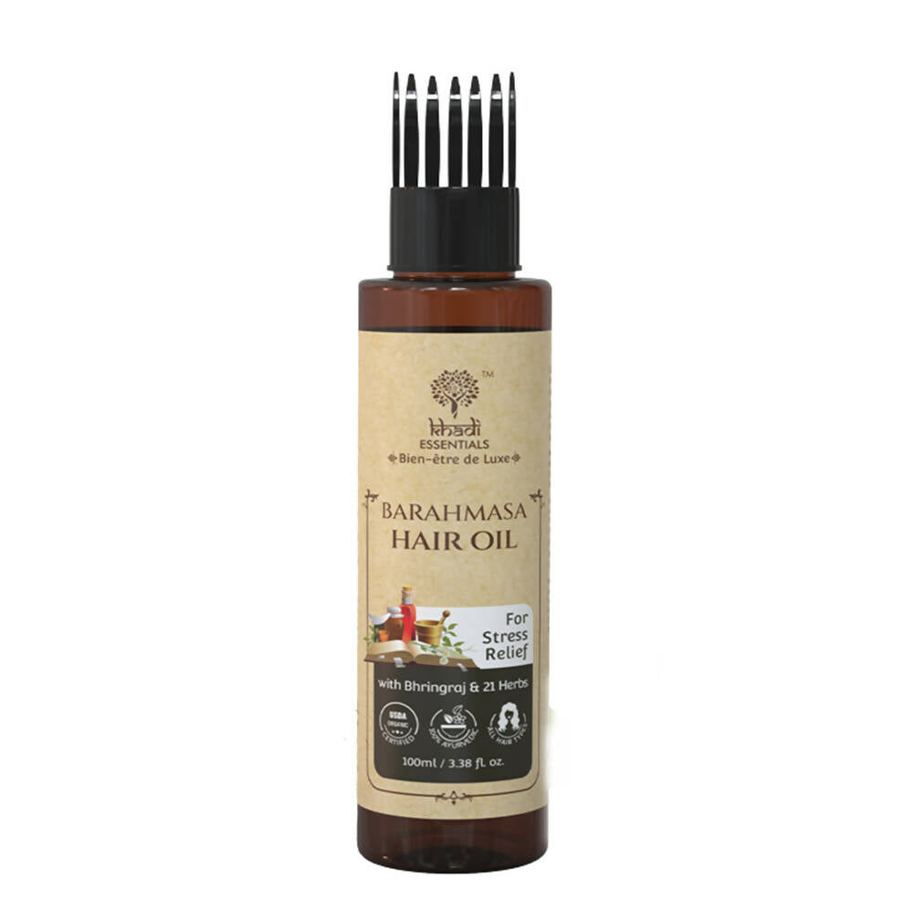 Khadi Essentials Barahmasa Hair Oil - Distacart