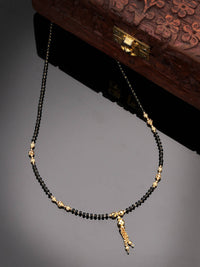 Thumbnail for NVR Women Ethnic Gold-Plated Beaded Mangalsutra - Distacart