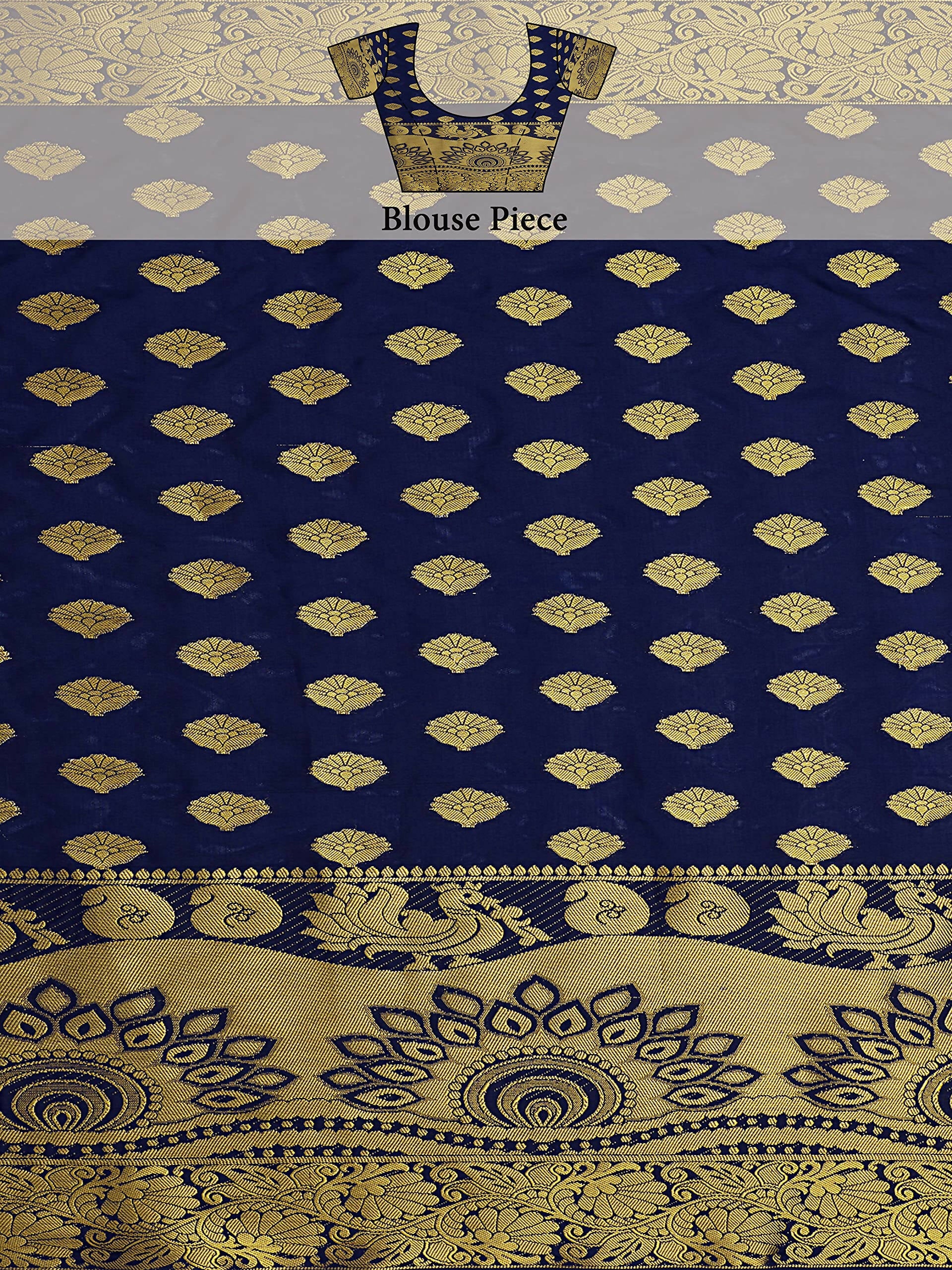 Mimosa Women's Banarasi Art Silk Multicolor Saree - Distacart