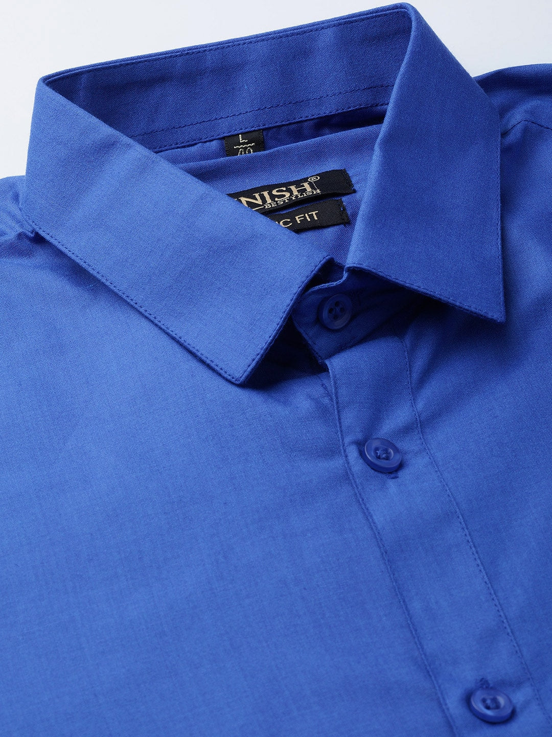 Jainish Men's Cotton Solid Royal Blue Formal Shirt's ( SF 361Royal ) - Distacart