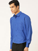 Thumbnail for Jainish Men's Cotton Solid Royal Blue Formal Shirt's ( SF 361Royal ) - Distacart