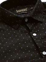 Thumbnail for Jainish Black Men's Cotton Printed Formal Shirts ( SF 716Black ) - Distacart