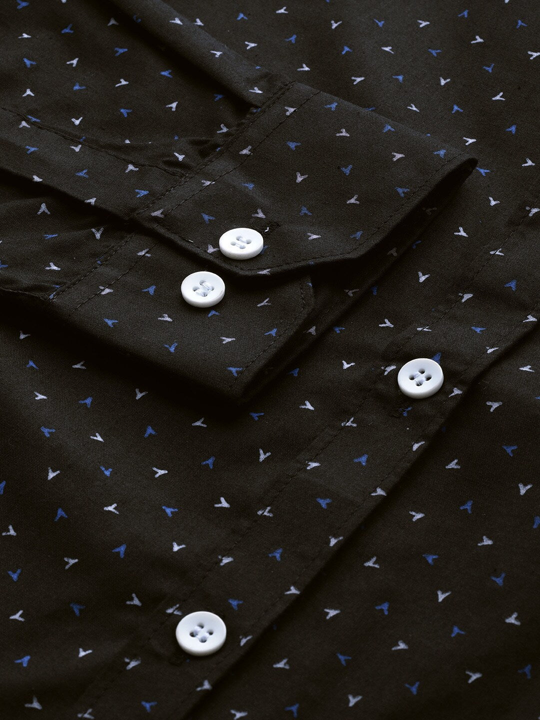 Jainish Black Men's Cotton Printed Formal Shirts ( SF 716Black ) - Distacart
