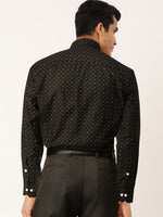 Thumbnail for Jainish Black Men's Cotton Printed Formal Shirts ( SF 716Black ) - Distacart