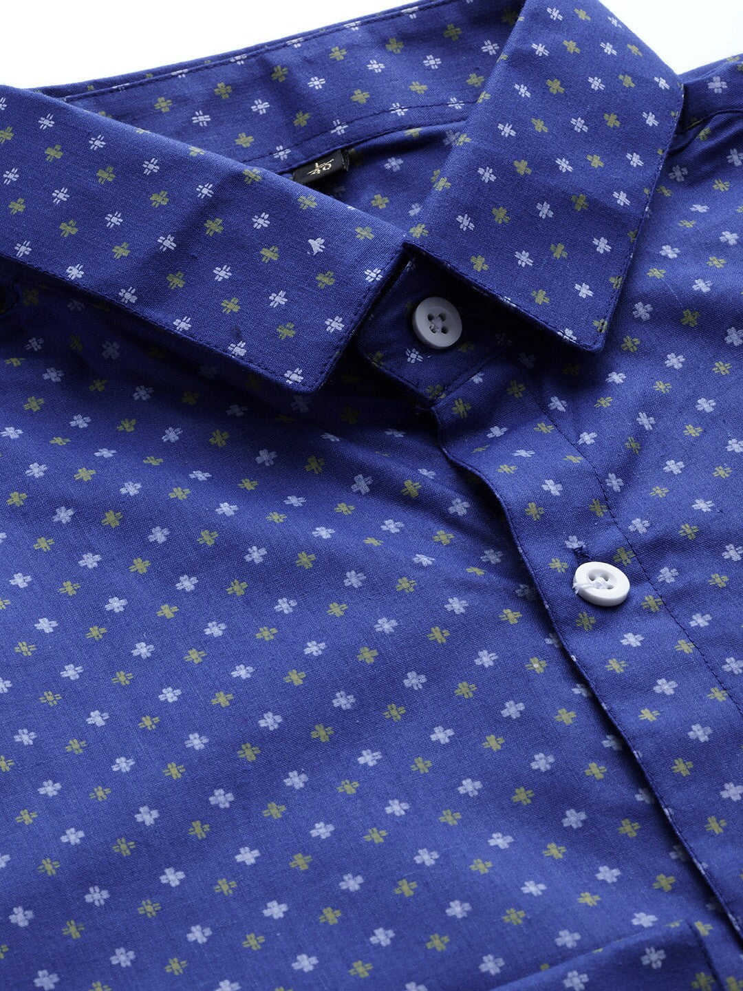 Jainish Blue Men's Cotton Printed Formal Shirts ( SF 716Blue ) - Distacart