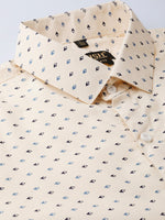 Thumbnail for Jainish Cream Men's Cotton Printed Formal Shirts ( SF 716Cream ) - Distacart