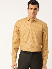 Thumbnail for Jainish Yellow Men's Cotton Printed Formal Shirts ( SF 716Mustard ) - Distacart