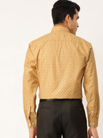 Thumbnail for Jainish Yellow Men's Cotton Printed Formal Shirts ( SF 716Mustard ) - Distacart