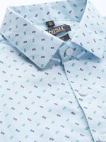 Thumbnail for Jainish Blue Men's Cotton Printed Formal Shirts ( SF 716Sky ) - Distacart
