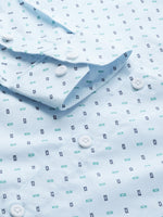 Thumbnail for Jainish Blue Men's Cotton Printed Formal Shirts ( SF 716Sky ) - Distacart