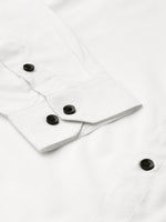 Thumbnail for Jainish White Men's Cotton Solid Mandarin Collar Formal Shirts ( SF 726White ) - Distacart