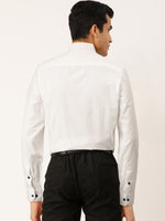 Thumbnail for Jainish White Men's Cotton Solid Mandarin Collar Formal Shirts ( SF 726White ) - Distacart