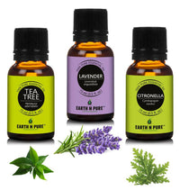 Thumbnail for Earth N Pure Essential Oils (Tea Tree, Citronella & Lavender) Combo - Distacart