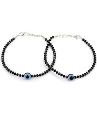 Thumbnail for Mominos Fashion Traditional Black Beads Silver-Plated Anklets