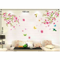Thumbnail for Decals Design 'Flowers Branch' Wall Sticker (PVC Vinyl, 60 cm x 90 cm),Multicolor - Distacart