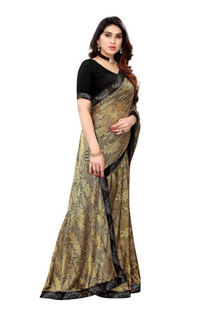 Vamika Golden Malai Silk Embroidery Saree