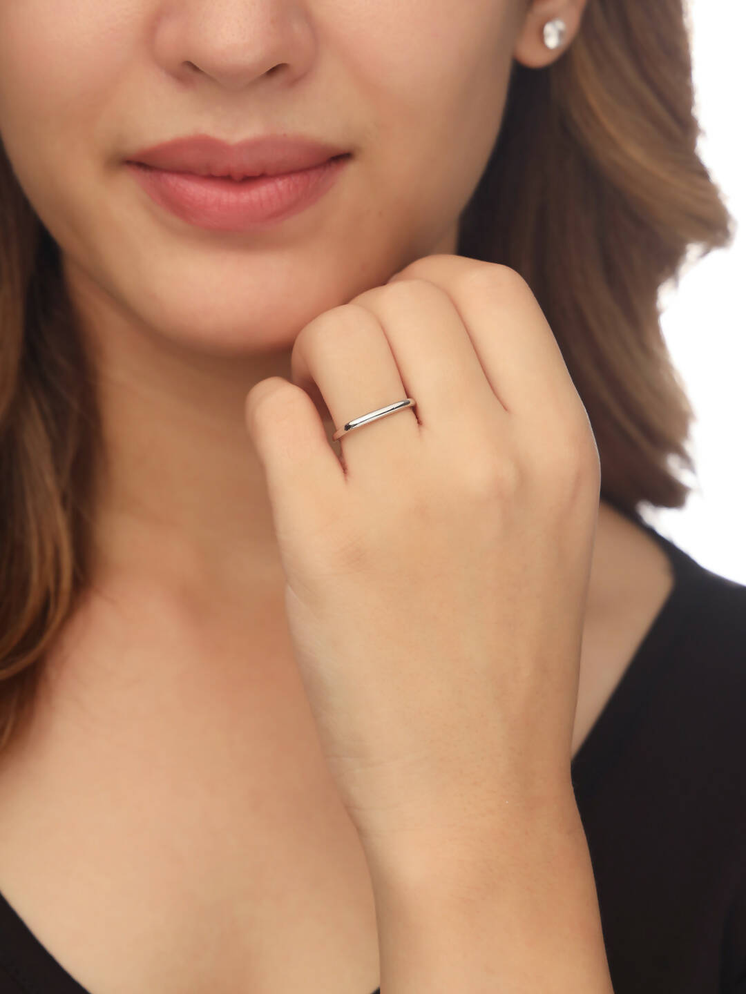 NVR Women's Silver-Plated Rectangular Stylish Ring - Distacart