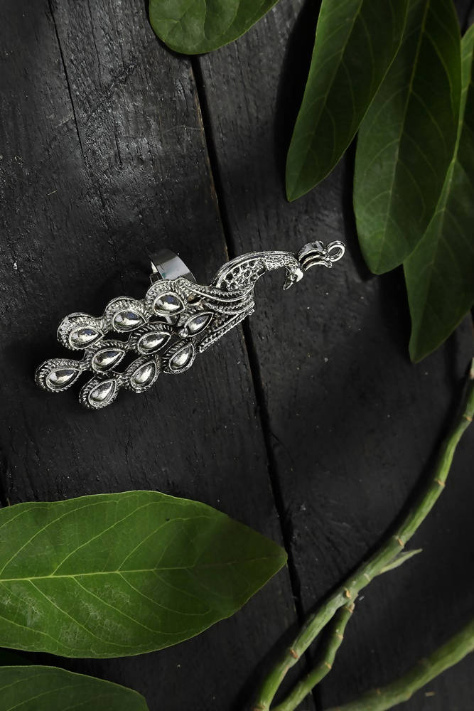 Mominos Fashion Oxidised Peacock Ring