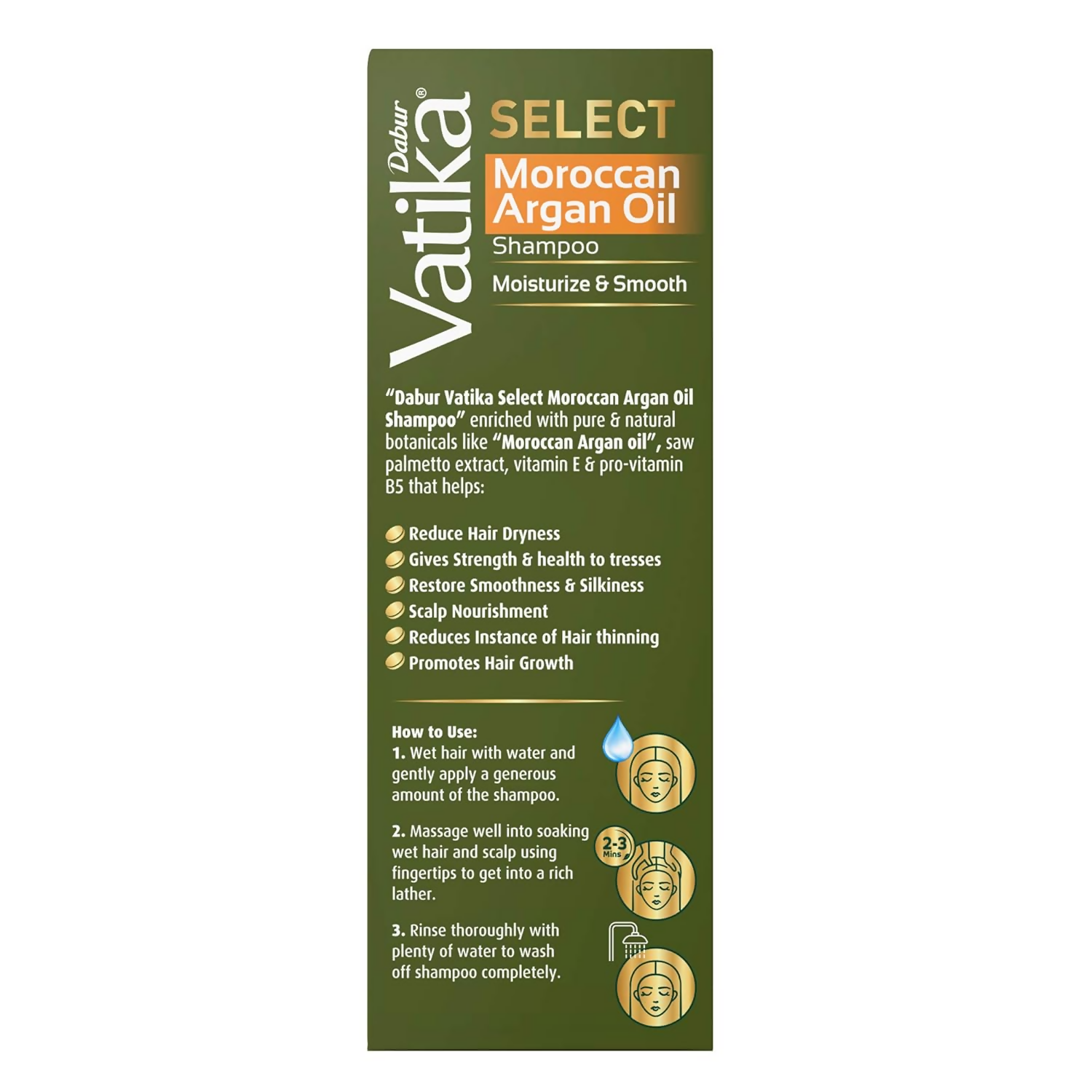 Dabur Vatika Select Moroccan Argan Oil Shampoo - Distacart