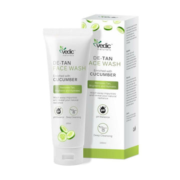 Vedic Naturals Cucumber De Tan Face Wash - Distacart