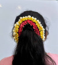Thumbnail for Red & Yellow Flower Hair Gajra