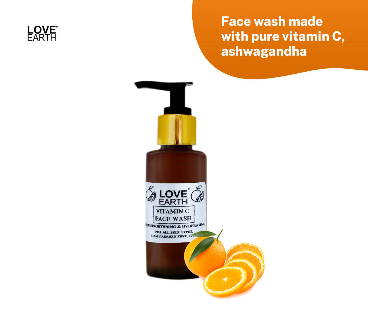 Love Earth Vitamin – C Face Wash - Distacart