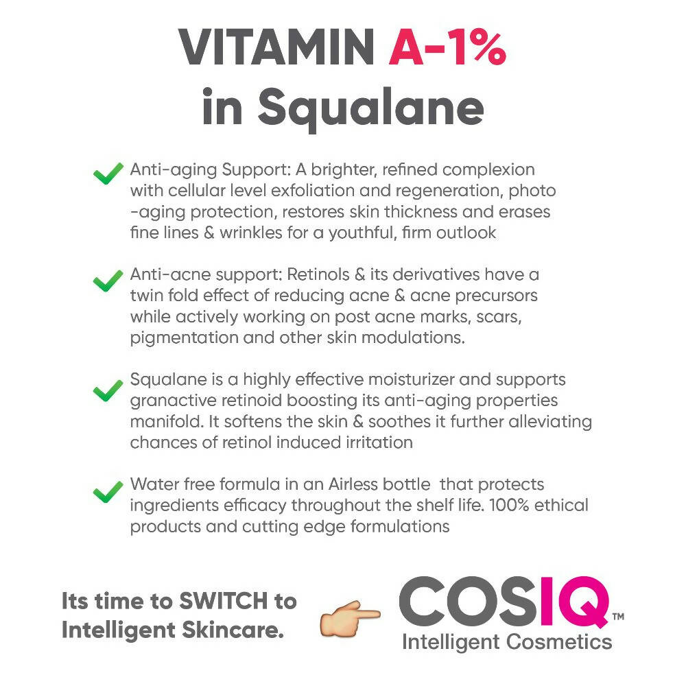 Cos-IQ Vitamin A-1% Granactive Retinoid in Squalane - Distacart