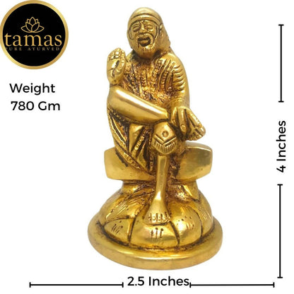 Tamas Brass Handmade Shirdi Sai Baba (Golden) - Distacart