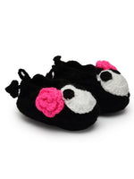 Thumbnail for Chutput Kids Woollen Hand Knitted Cartoon Face Detailed Booties - Black - Distacart