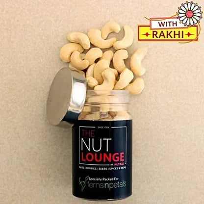 Beautiful Peacock Ethnic Rakhi & Cashew Jar - Distacart