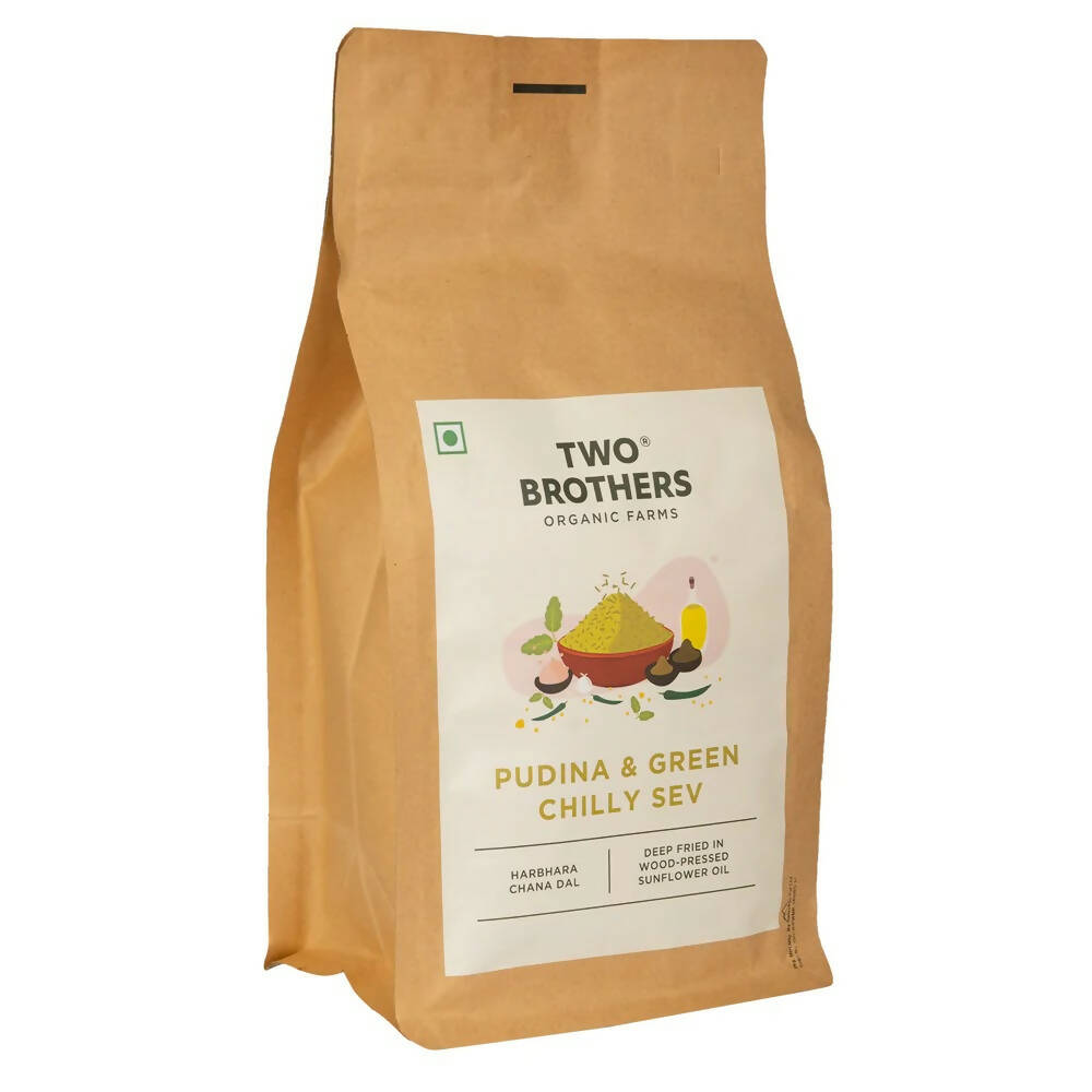 Two Brothers Organic Farms Pudina & Green Chilly Sev - Distacart