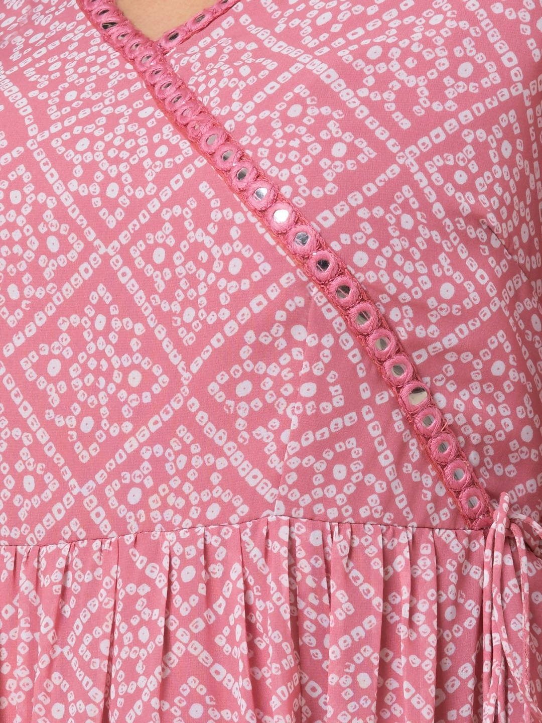 Indya Pink & White Printed Ethnic Maxi Dress - Distacart