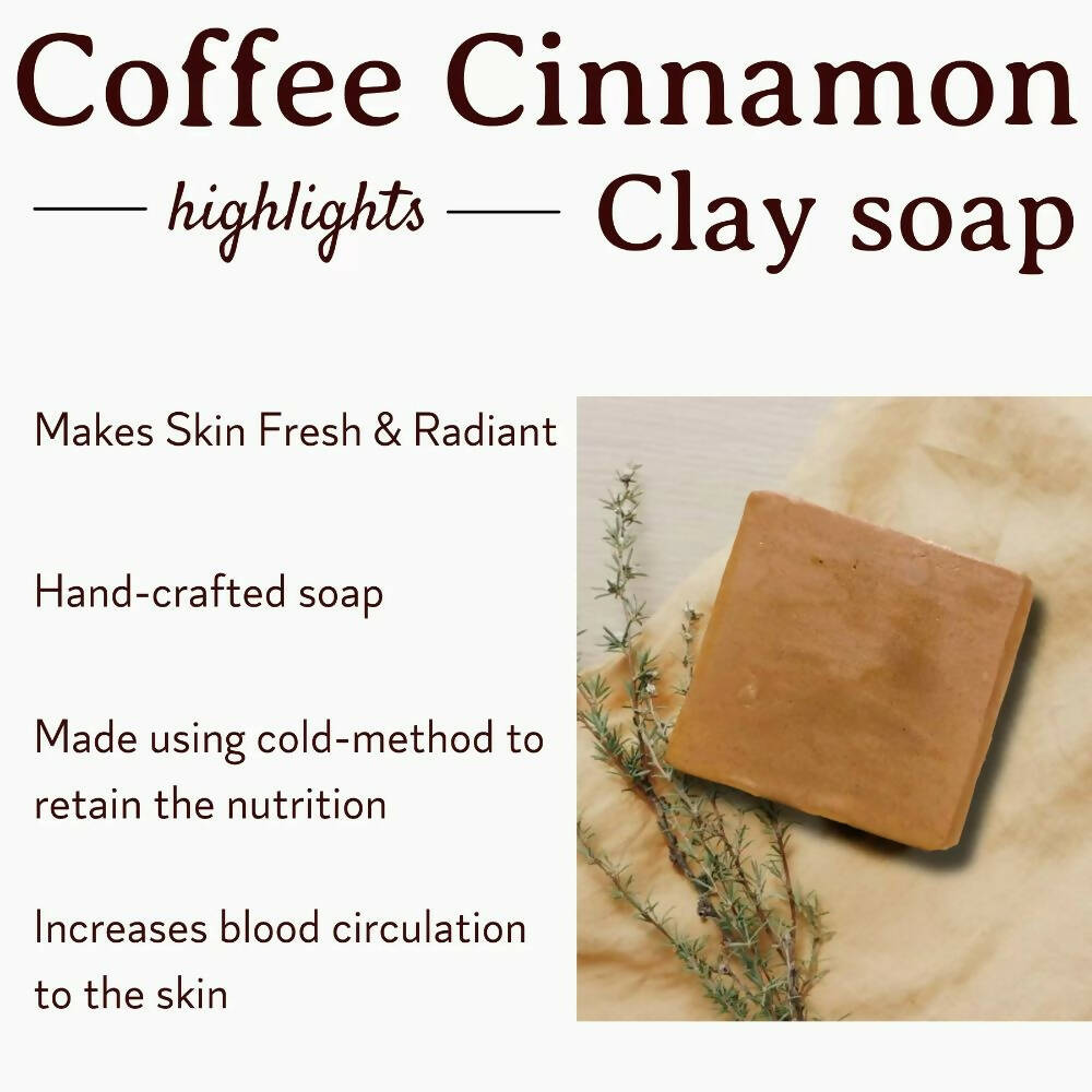 Mitti Se Coffee Cinnamon Clay Handcrafted Soap - Distacart