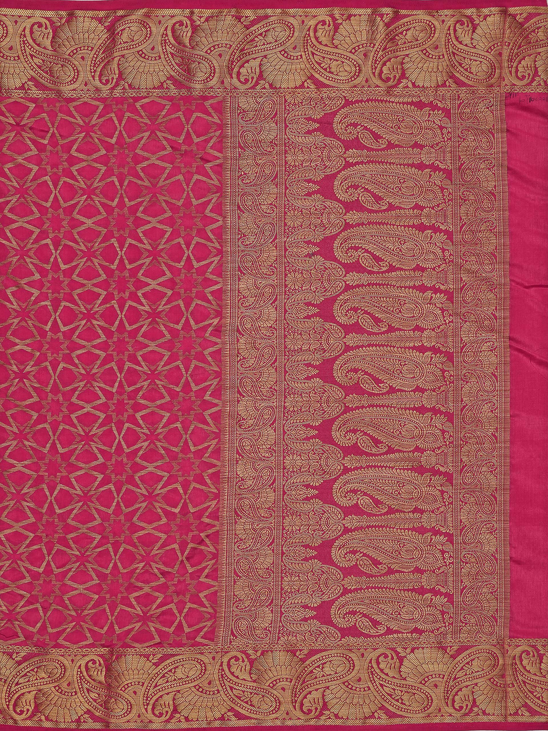 Mimosa Women's Pink Patola Art Silk Saree - Distacart