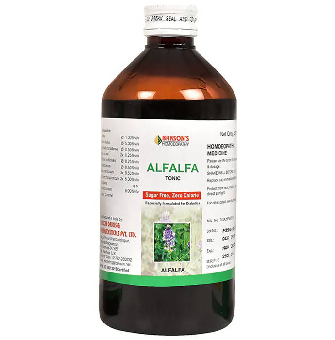 Bakson's Homeopathy Alfalfa Tonic Sugar Free - Distacart