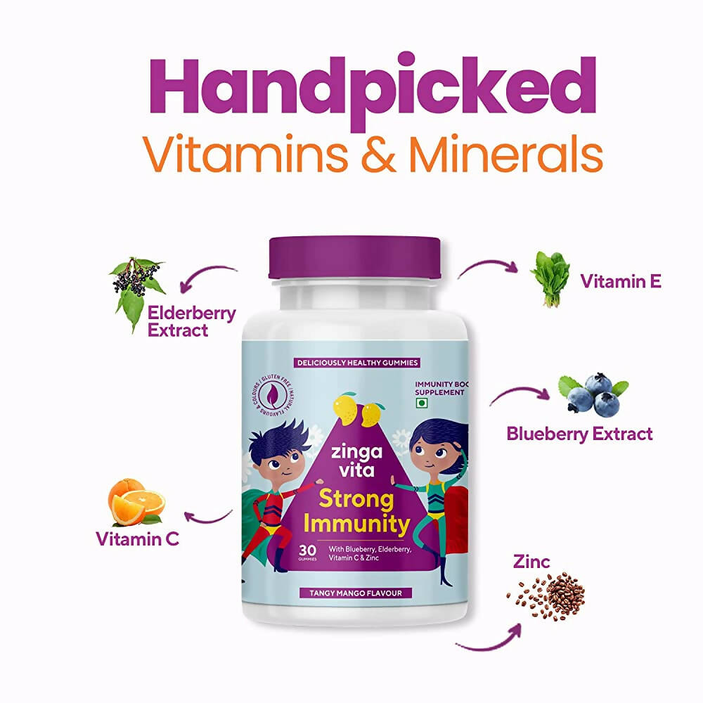 Zingavita Strong Immunity Gummies (Tangy Mango Flavor) - Distacart