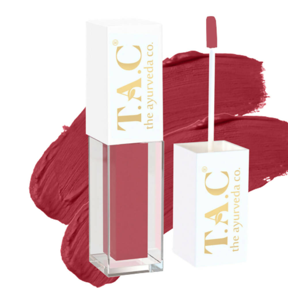 TAC - The Ayurveda Co. Liquid Matte Rust Desire Brown Lipstick - Distacart