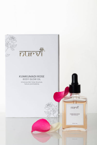 Nurvi Kumkumadi Rose Body Glow Oil - Distacart