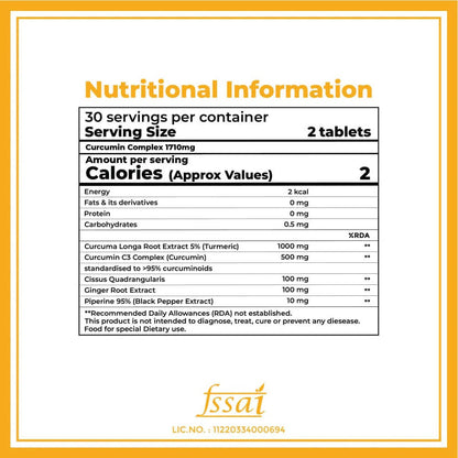 Boldfit Curcumin Complex 1700mg Tablets - Distacart