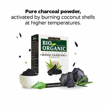 Indus Valley Bio Organic Activated Wood Charcoal Powder - Distacart