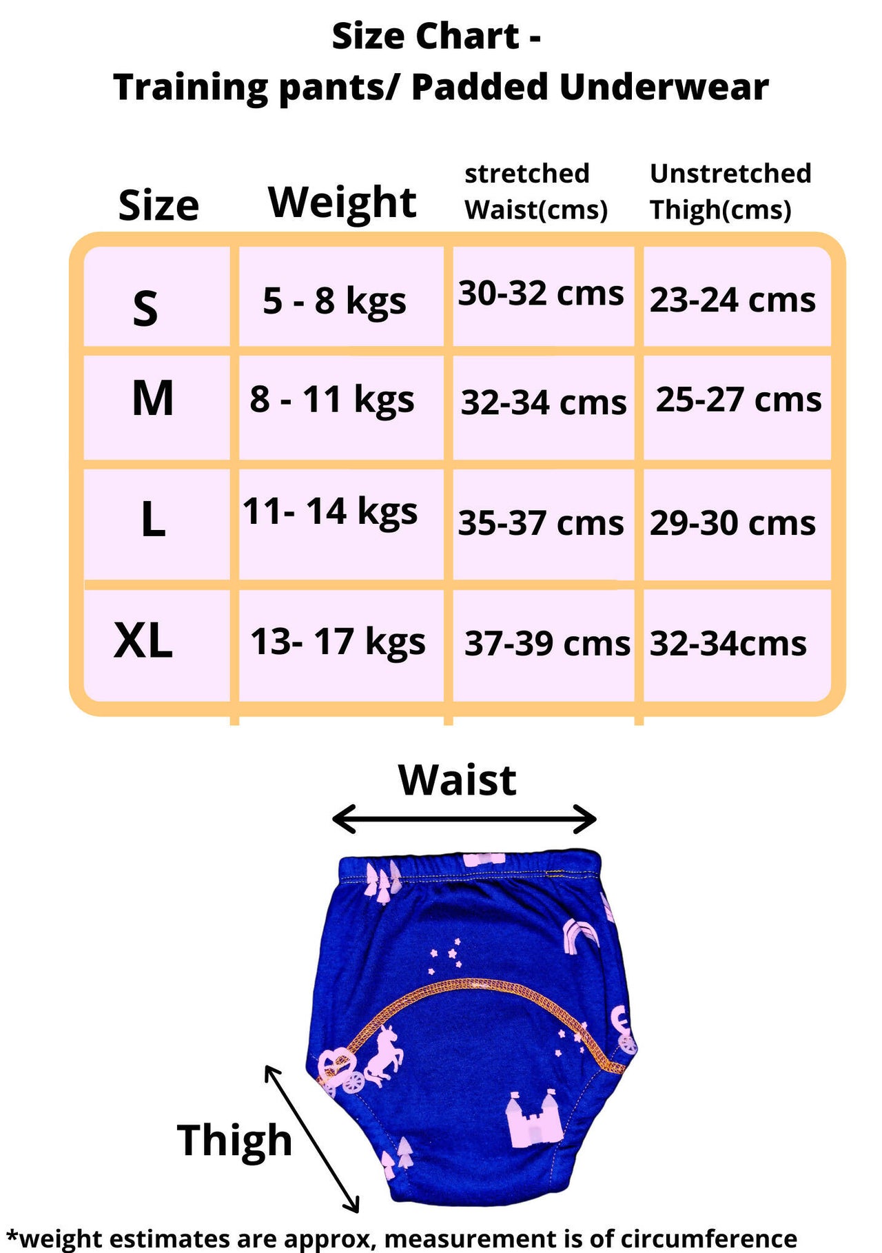 Kindermum Set Of 3- Cotton Padded Pull Up Training Pants/ Padded Underwear For Kids Rugby Animals Rains-Set of 3 PCs - Distacart