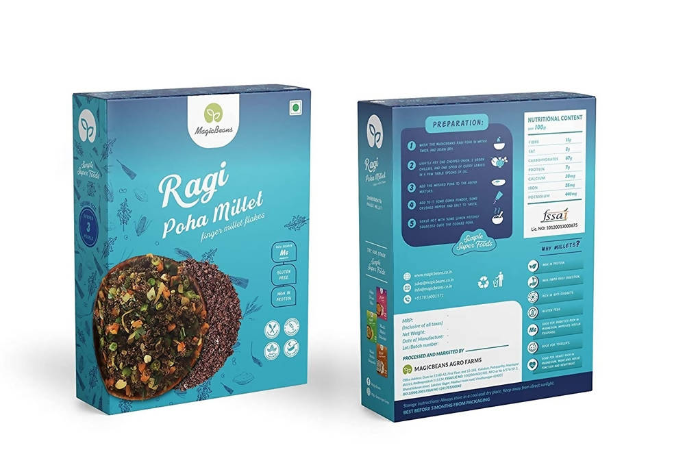 Magicbeans Ragi Poha Millet (Finger Millet Flakes)