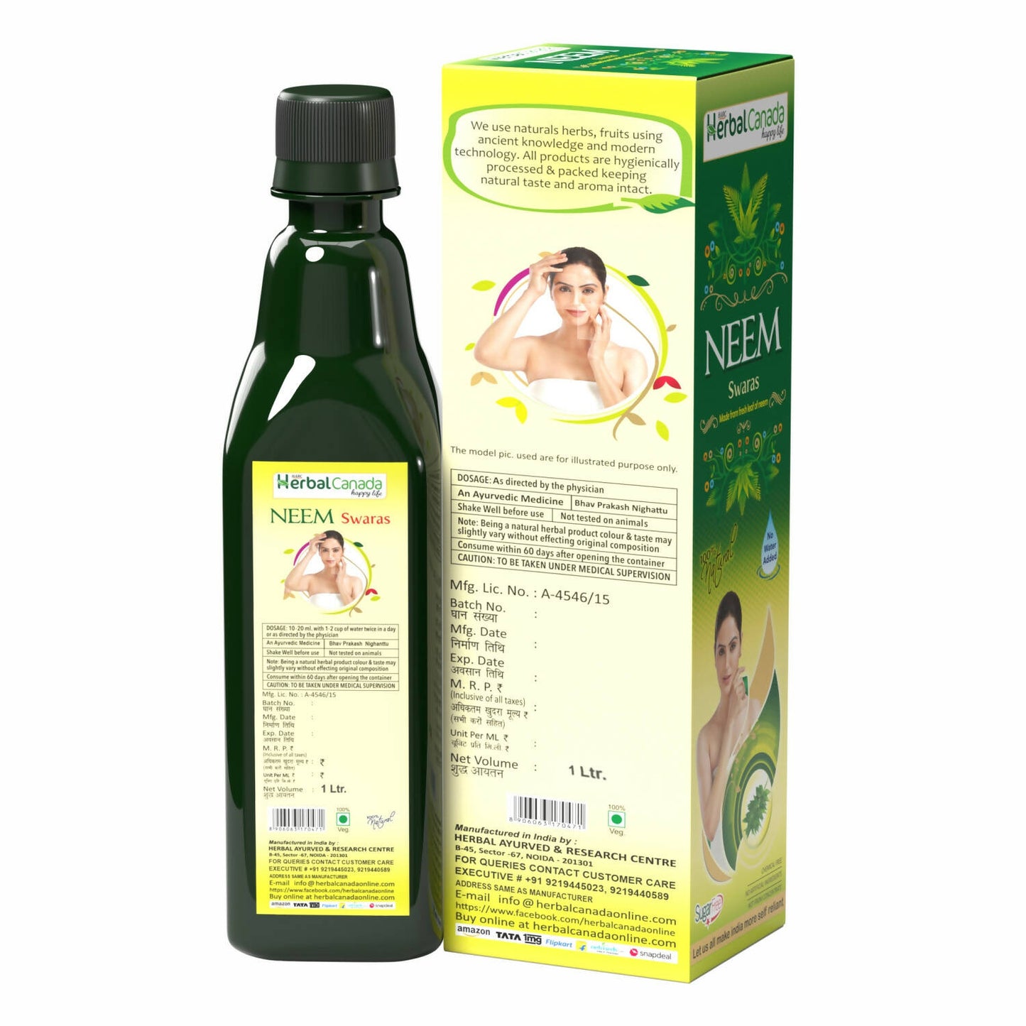 Herbal Canada Neem Ras - Distacart