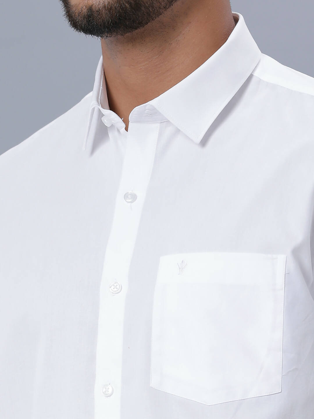 Ramraj Cotton Mens Half Sleeve Formal Poly Cotton White Shirt - Distacart