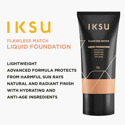 IKSU Flawless Match Liquid Foundation - Honey Light - Distacart