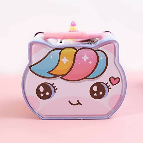 Sardar Ji Ki Dukan Cute Cartoon Printed Metal Coin Bank, Money Bank For Kids, Coin Bank Box With Lock, Piggy Bank(Multi Print) - Distacart