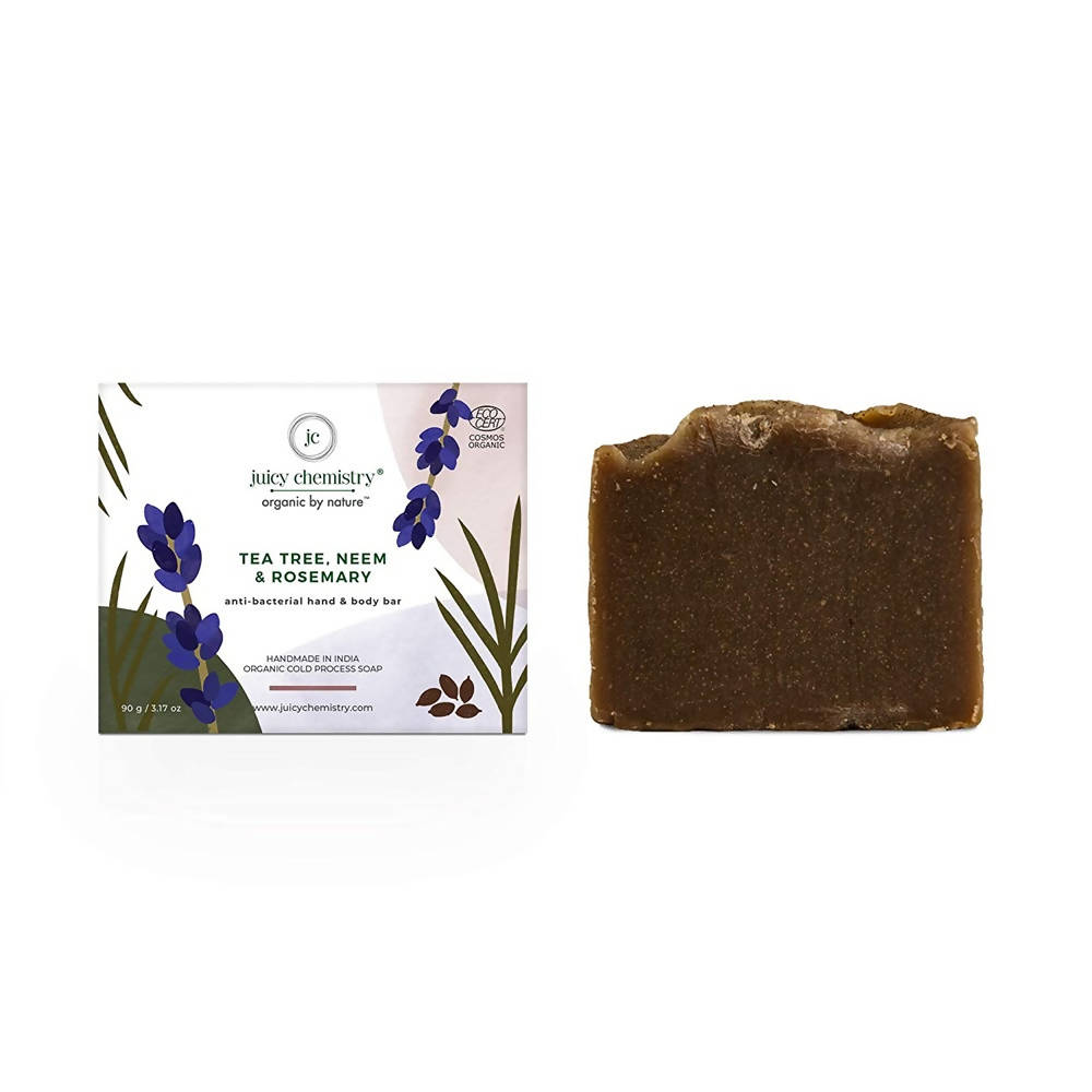 Juicy Chemistry Tea Tree, Neem & Rosemary for Anti-Bacterial Hand & Body Bar - Distacart