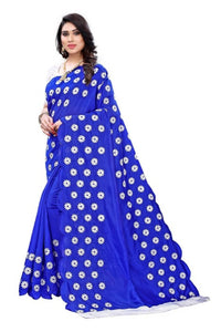 Thumbnail for Vamika Zoya Silk Embroidered Blue Sarees