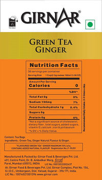Thumbnail for Girnar Green Tea Ginger Nutrition Facts