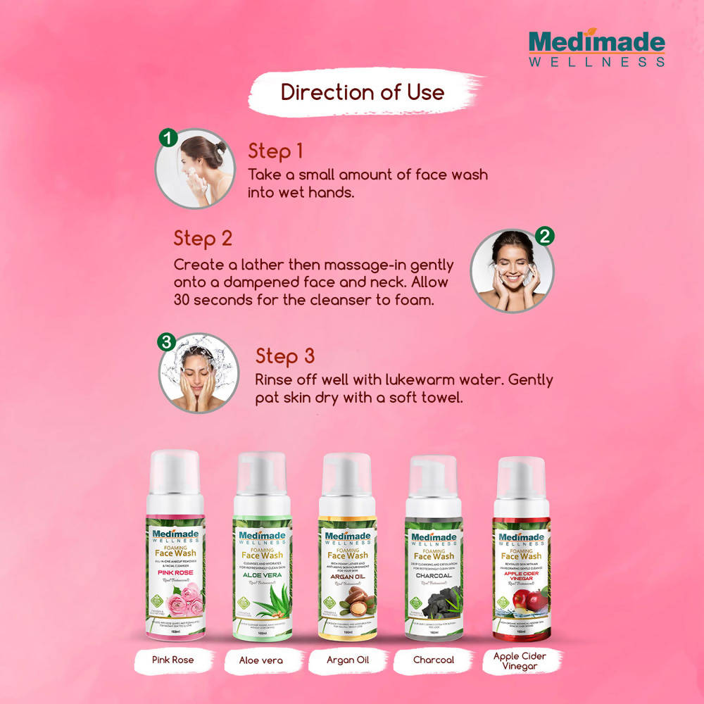 Medimade Wellness Foaming Face Wash With Pink Rose